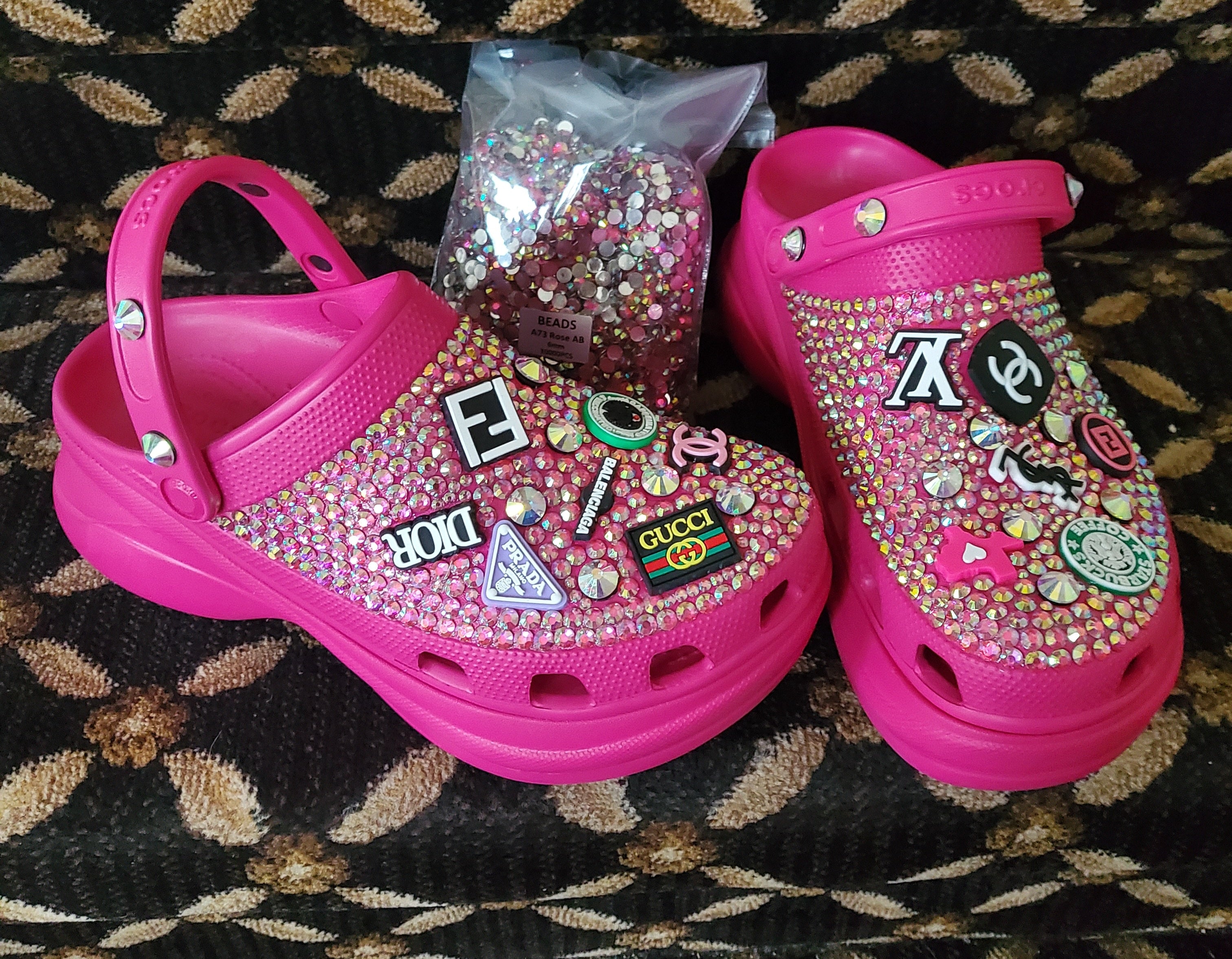 Rhinestone shoe charms for crocs for adults bling Macao