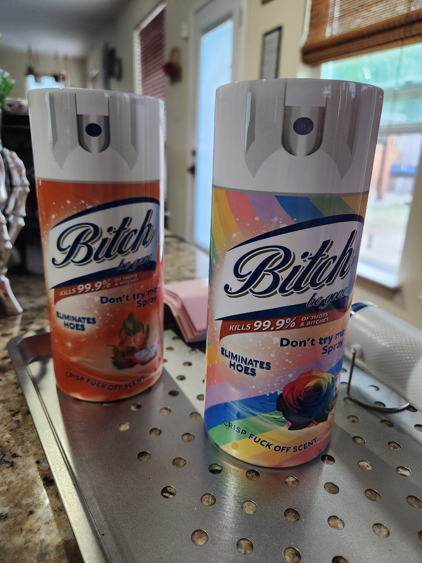 Please Be Advised: "B*tch Be Gone" Spray Themed Tumbler