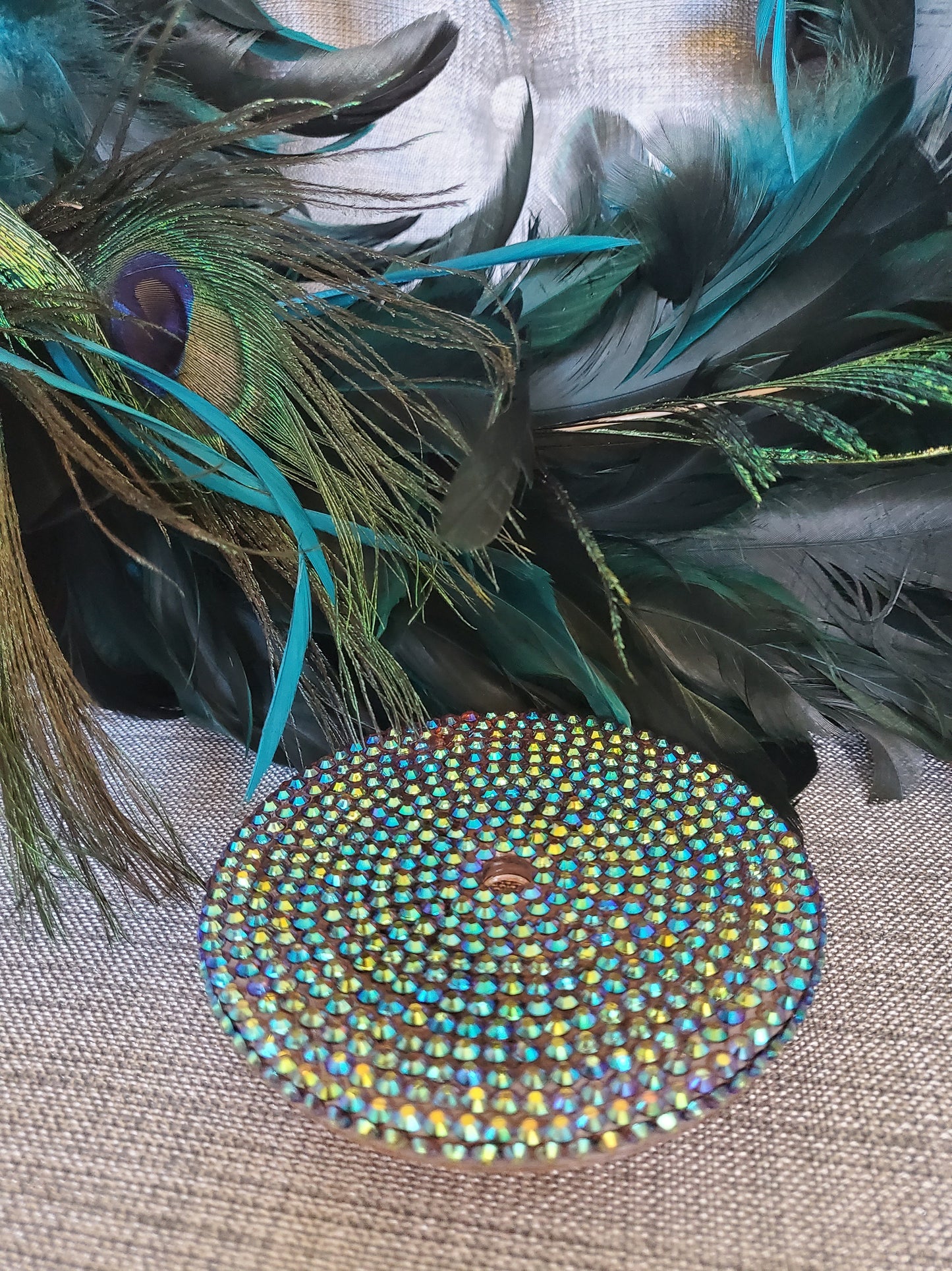 Hand Placed Rhinestone Tumbler Lid