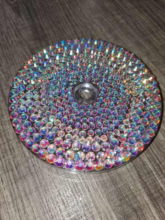 Hand Placed Rhinestone Tumbler Lid