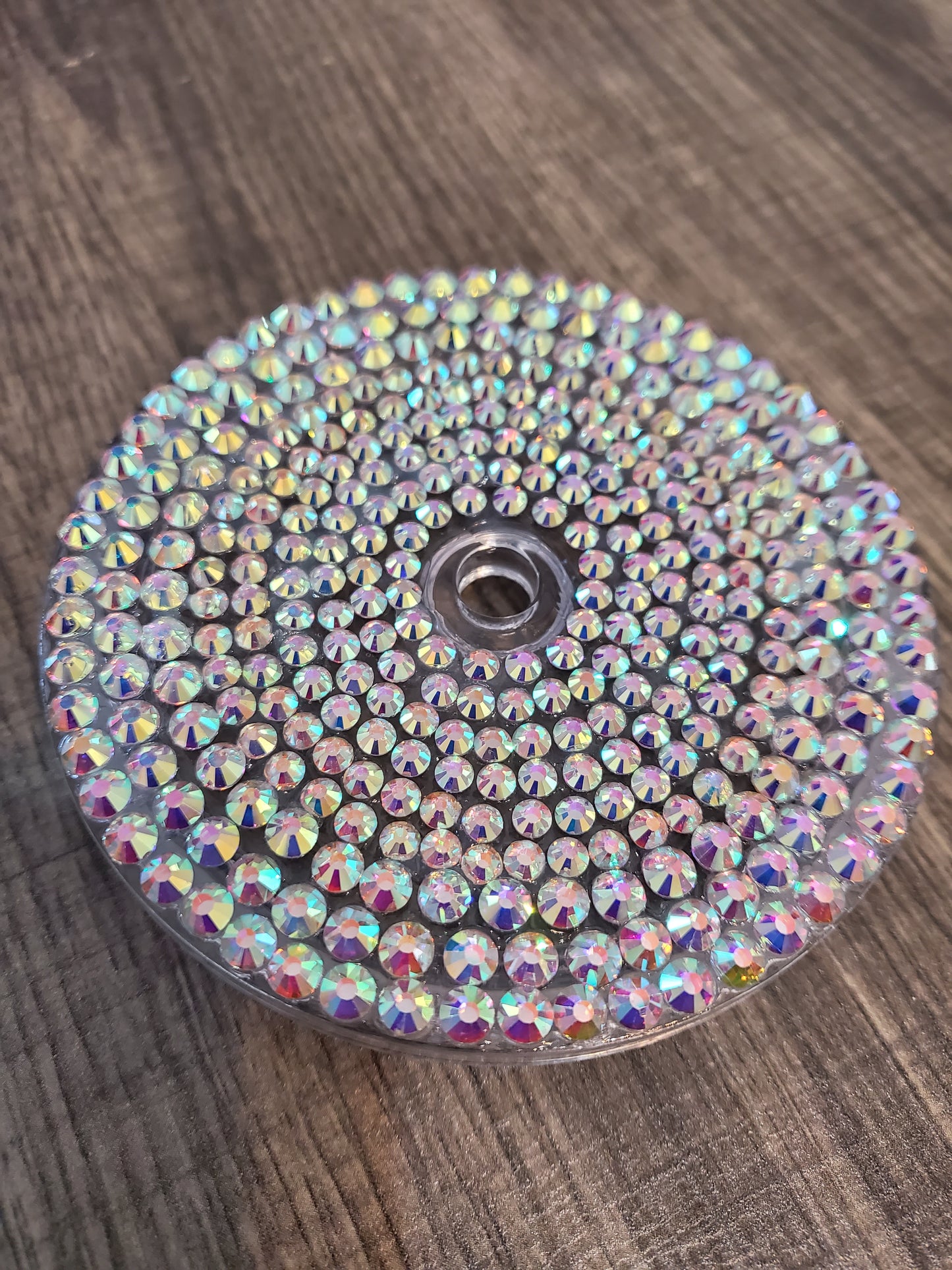 Hand Placed Rhinestone Tumbler Lid